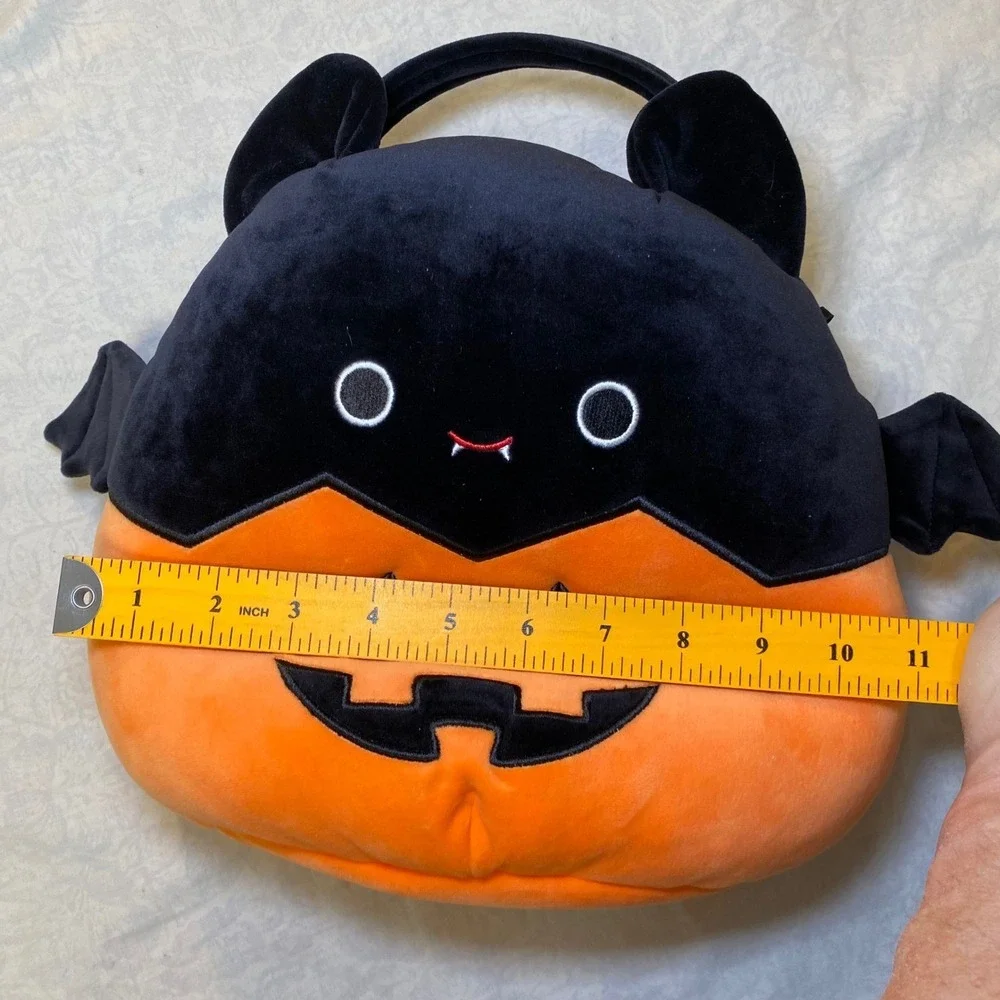 Squishmallows Emily the Bat Halloween Pumpkin Treat Pail Plush Bucket 11